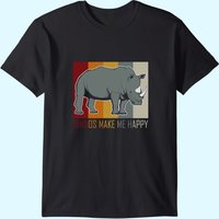 T-shirt Rhinos Make Me Happy pour hommes — T-shirts pour hommes
