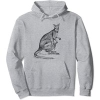 Hoodie à Capuche Wallaby et Bébé Joey, Marsupial Australien — Sweats à capuche pour hommes