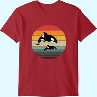 Orca Family Vintage T-Shirt for Men - Black
