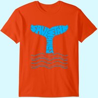 T-shirt Save The Whales pour hommes en noir — T-shirts pour hommes