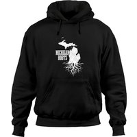 Michigan Roots Vintage Pride State Map Pullover Hoodie