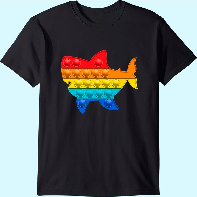 Shark Lover Pop It Fidget T-Shirt for Men — Mens T Shirts
