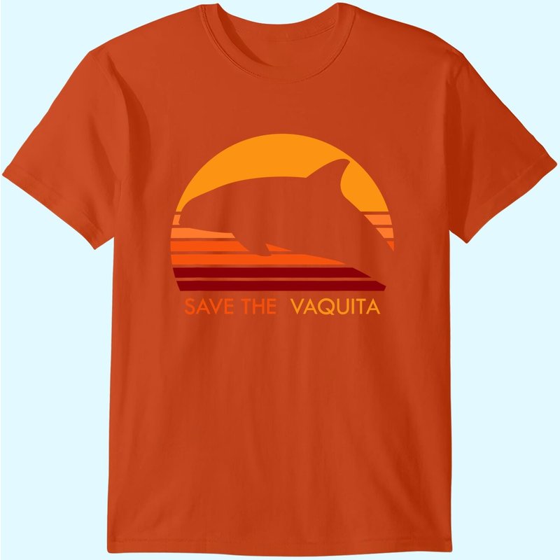 Save The Vaquitas Men's T-Shirt in Black — Mens T Shirts
