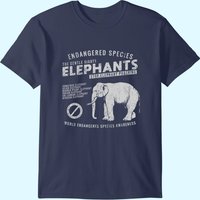 Save The Elephants Men's T Shirt in Black — Mens T Shirts