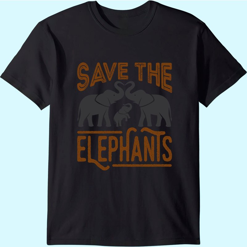 T-Shirt pour hommes Protéger la faune Sauver les éléphants