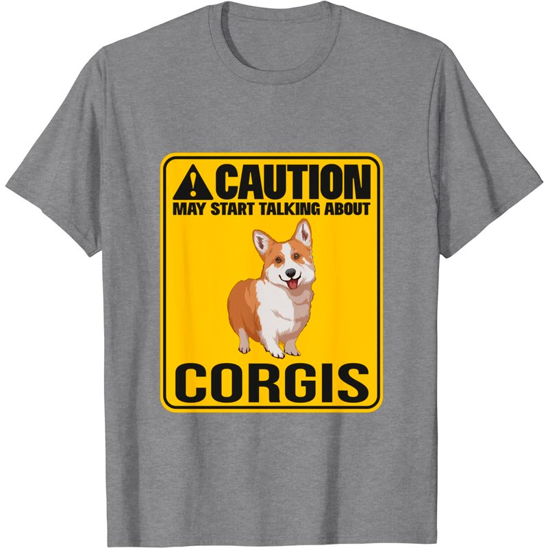 T-shirt pour hommes May Start Talking About Corgis Welsh Corgi