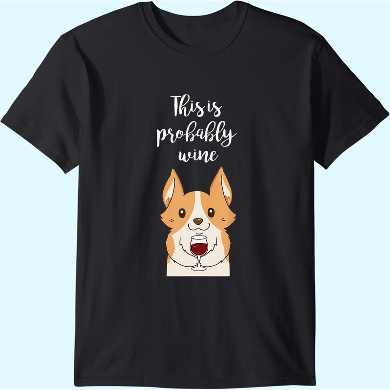 T-shirt Corgi avec motif de boisson préférée pour hommes — T-shirts pour hommes