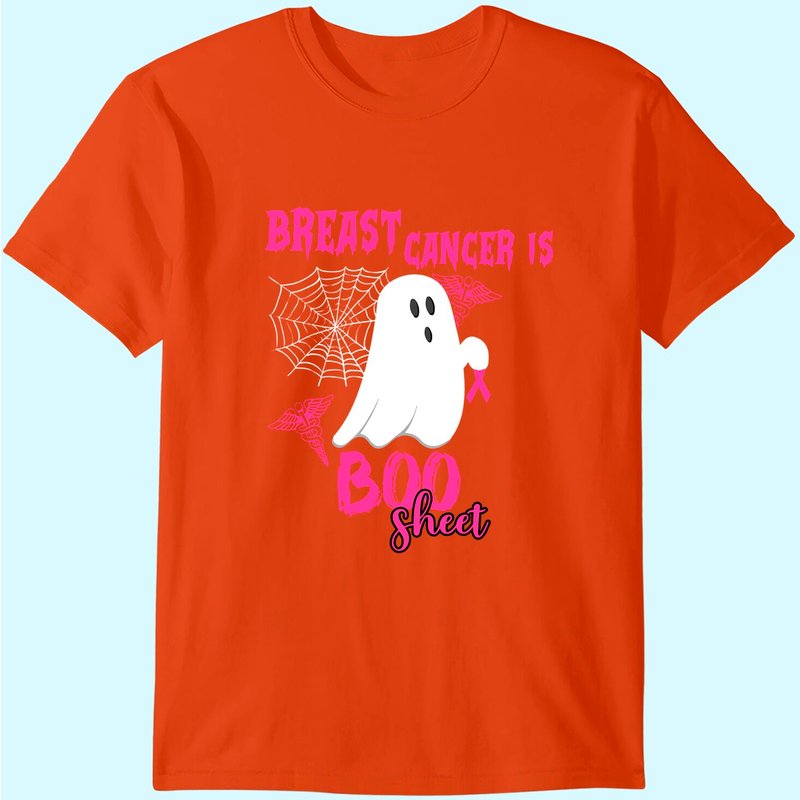 T-shirt homme Breast Cancer Is Boo Sheet Pink Ribbon Ghost Spiderweb — T-shirts pour hommes