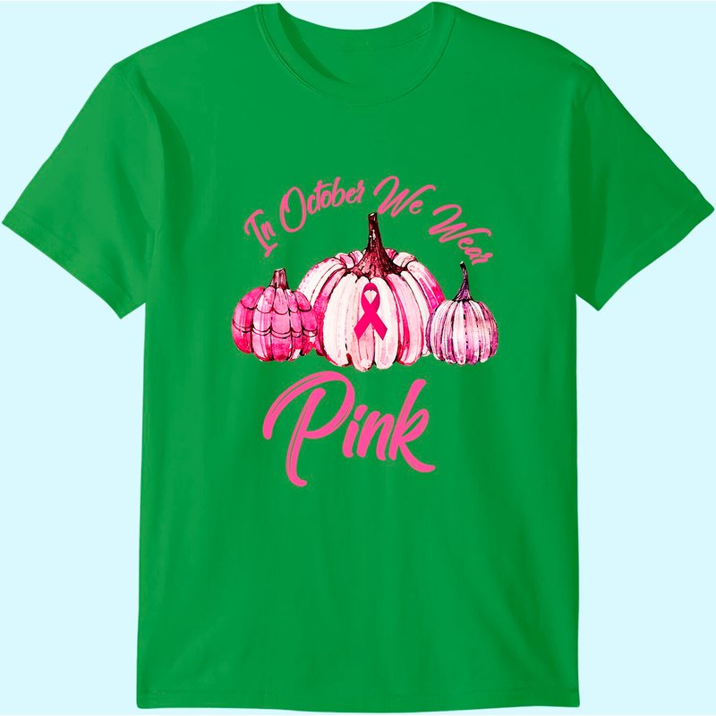 T-shirt d'Halloween 21 en octobre nous portons du rose pour le cancer du sein — T-shirts pour hommes