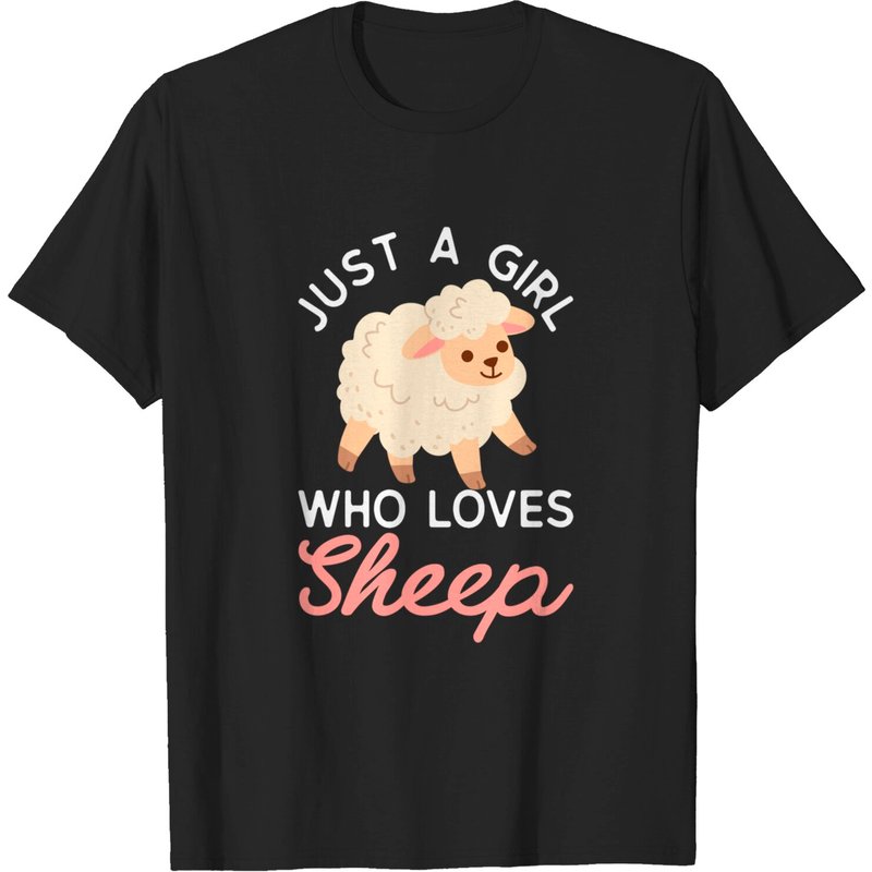 Juste une Fille Qui Aime le T-Shirt Design Mouton pour Hommes — T-shirts pour hommes