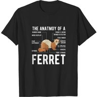 T-Shirt Anatomie de Furet pour Hommes en Noir — T-shirts pour hommes