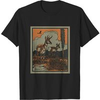 T-shirt Pronghorns avec petites cornes pour hommes — T-shirts pour hommes