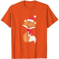 T-shirt Mignon Renard de Noël pour Hommes