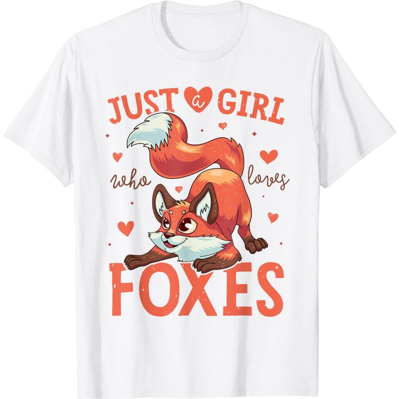 Juste une fille qui aime les renards T-shirt mignon pour hommes — T-shirts pour hommes
