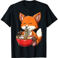 T-shirt Fox Eating Ramen Noodle pour hommes