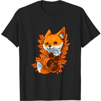 T-shirt pour hommes avec renard rouge en automne