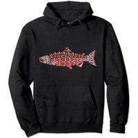 Salmon Native American Coho Pullover Hoodie for Unisex