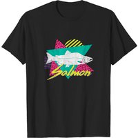 T-shirt Vintage des années 80 ou 90 avec poisson saumon pour hommes