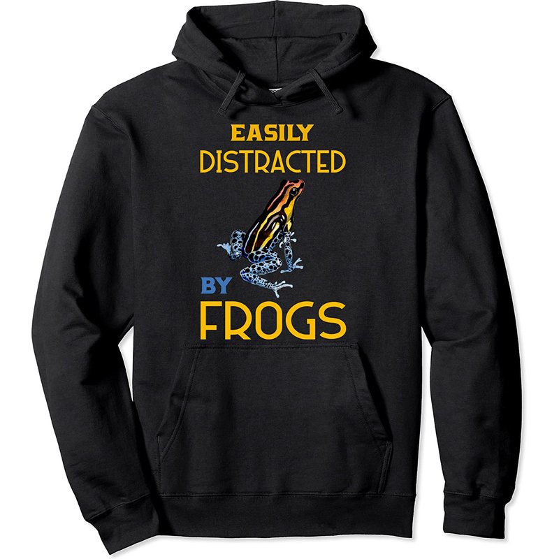 Hoodie Unisexe Poison Dart Frog "Easily Distracted By Frogs — Sweats à capuche pour hommes