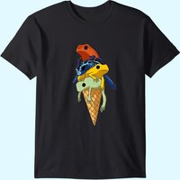 T-shirt pour hommes avec grenouilles venimeuses et crème glacée — T-shirts pour hommes