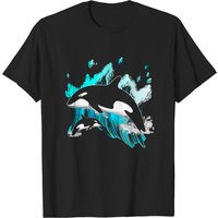 T-shirt Killer Whale Ocean pour hommes - Noir