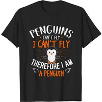 T-Shirt pour Hommes Penguins Can't Fly - Amateur de Pingouins — T-shirts pour hommes