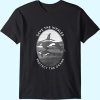 T-Shirt Orca Baleines Tueuses pour Hommes Save The Whales