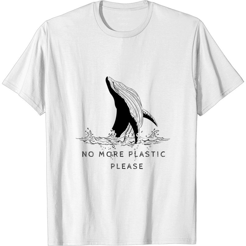 T-Shirt Save The Whales No More Plastic Please pour Hommes — T-shirts pour hommes
