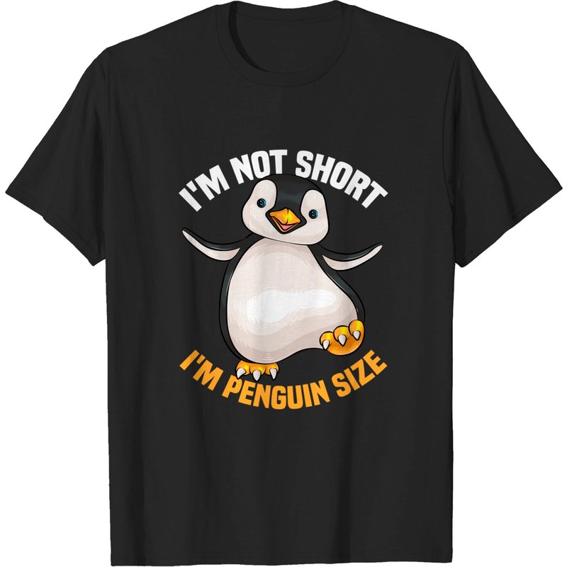 Cool I'm Not Short I'm Penguin T Shirt pour hommes — T-shirts pour hommes