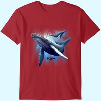 Blue Whale Humpback Ocean Save Whales T Shirt for Men — Mens T Shirts