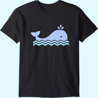 Blue Whale T Shirt for Men in Black — Mens T Shirts