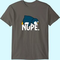 Nope Not Today Lazy Penguin Animal T-Shirt for Men — Mens T Shirts