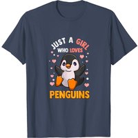 Girls Just A Girl Who Loves Penguins T-Shirt for Men