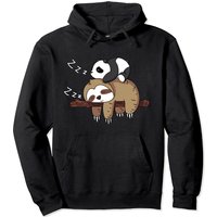Hoodie Unisexe Panda Mignon Dormant sur Paresseux — Sweats à capuche pour hommes