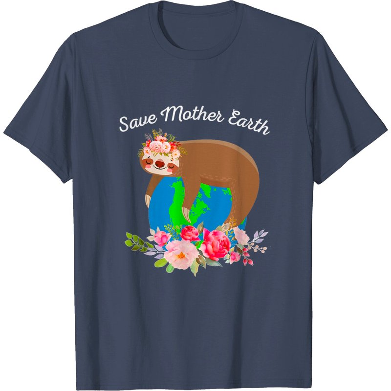 T-shirt Funny Sloth Sauvez Mère Nature pour hommes — T-shirts pour hommes