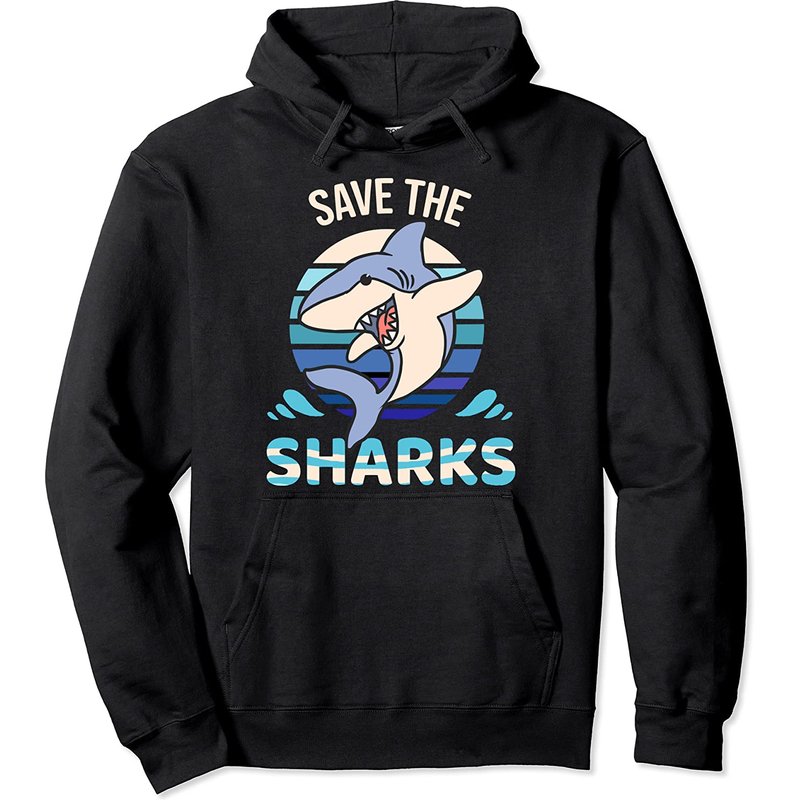 Hoodie Pullover Save The Sharks pour Unisexe — Sweats à capuche pour hommes