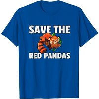 T-Shirt Save The Red Pandas pour hommes en noir