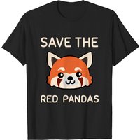 Red Panda T Shirt for Men - Black — Mens T Shirts