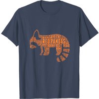 T-shirt Save The Red Pandas pour hommes en noir — T-shirts pour hommes