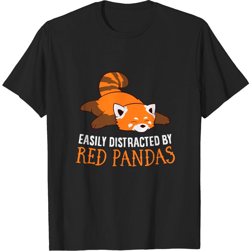 T-Shirt pour hommes Red Panda Love - Facilement distrait par les pandas rouges — T-shirts pour hommes
