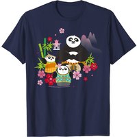 T-Shirt Floral Kung Fu Panda Po et Pandas pour Hommes — T-shirts pour hommes