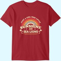 Sea Lion Just A Girl Who Loves Sunshine T-Shirt for Men