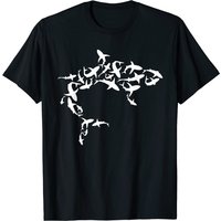 T-Shirt Silhouette Graphique de Grand Requin Blanc pour Hommes — T-shirts pour hommes