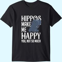 T-shirt Hippopotame Hippos Me Make Happy pour hommes — T-shirts pour hommes