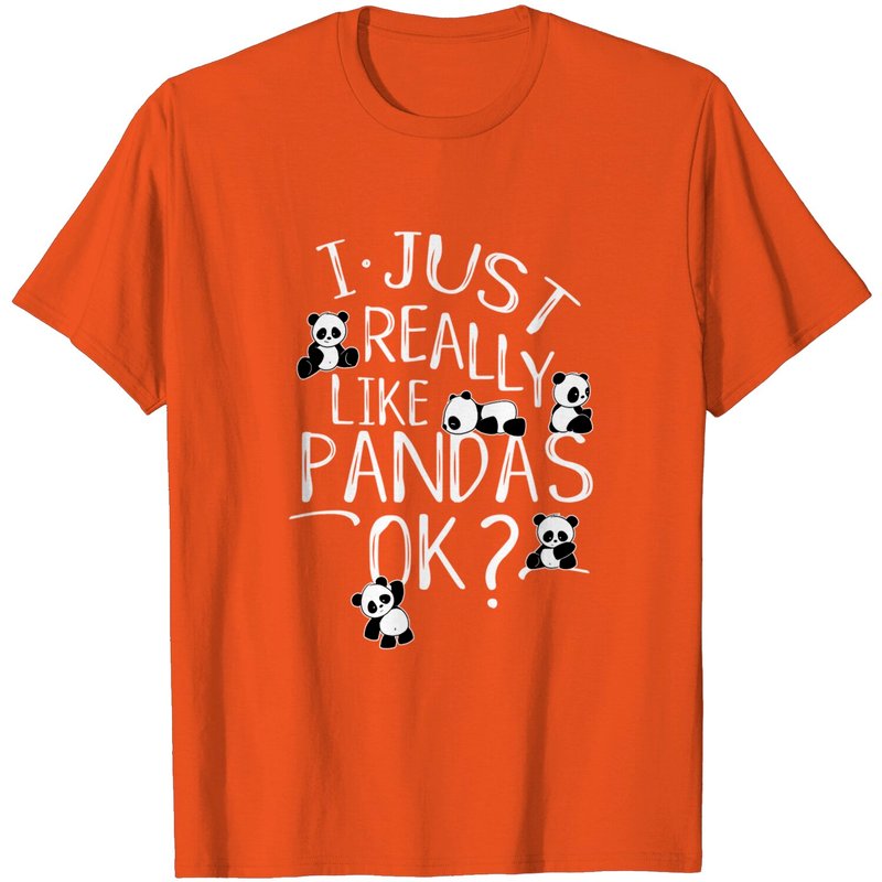 I Just Really Like Pandas Ok? Kawaii Panda Bear T-Shirt for Men — Mens T Shirts