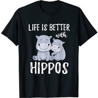 T-shirt pour hommes Hippopotame Bébé Hippo