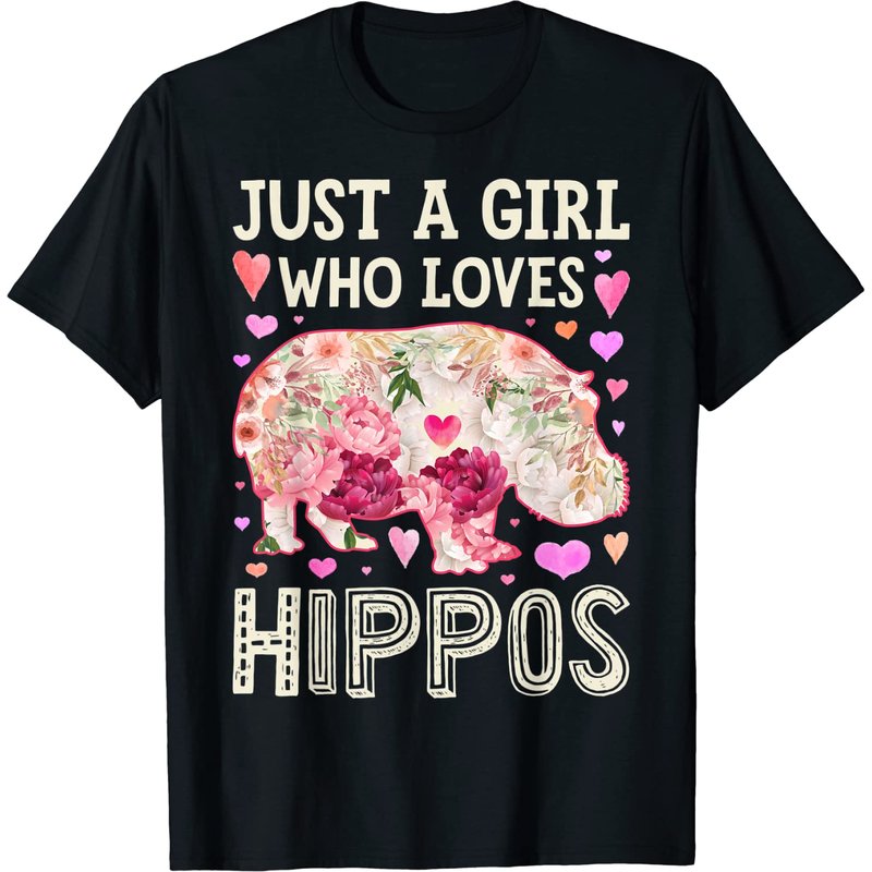 Juste une fille qui aime les hippopotames T-Shirt pour hommes — T-shirts pour hommes