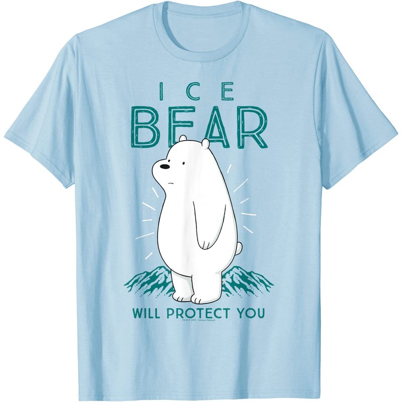 Cn We Bare Bears Ice Bear T Shirt for Men — Mens T Shirts