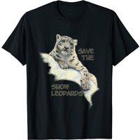 Save The Snow Leopards Men's T-Shirt in Black