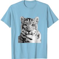 Snow Leopard T Shirt for Men - Black — Mens T Shirts
